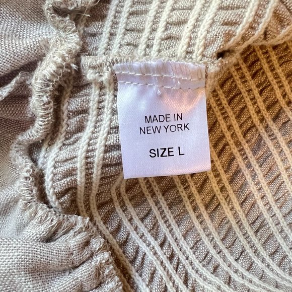 NWT Petersyn Barrett Skirt Linen Ruffles Smocked Size Large Solid Not Fl… - Picture 8 of 10